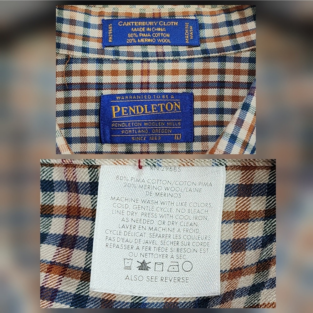 Pendleton Button Down Shirt L Men Canterbury Clot… - image 3